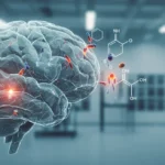 Canabinoides e Sistema Endocanabinoide: Ciência em 2025 Representação artística da interação de canabinoides com o sistema endocanabinoide no cérebro humano, com elementos científicos e futuristas.