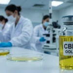 Cannabis Medicinal e Epilepsia: Redução de Crises em Crianças Brasileiras Pesquisadores em laboratório analisando amostras de canabidiol para tratamento de epilepsia.