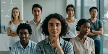 Pessoas diversas em ambiente calmo, representando participantes de estudo sobre CBD e ansiedade no Brasil.